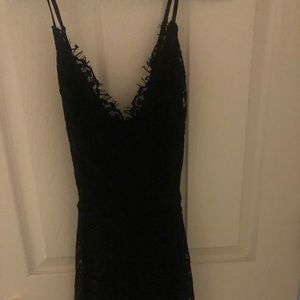 Black lace romper